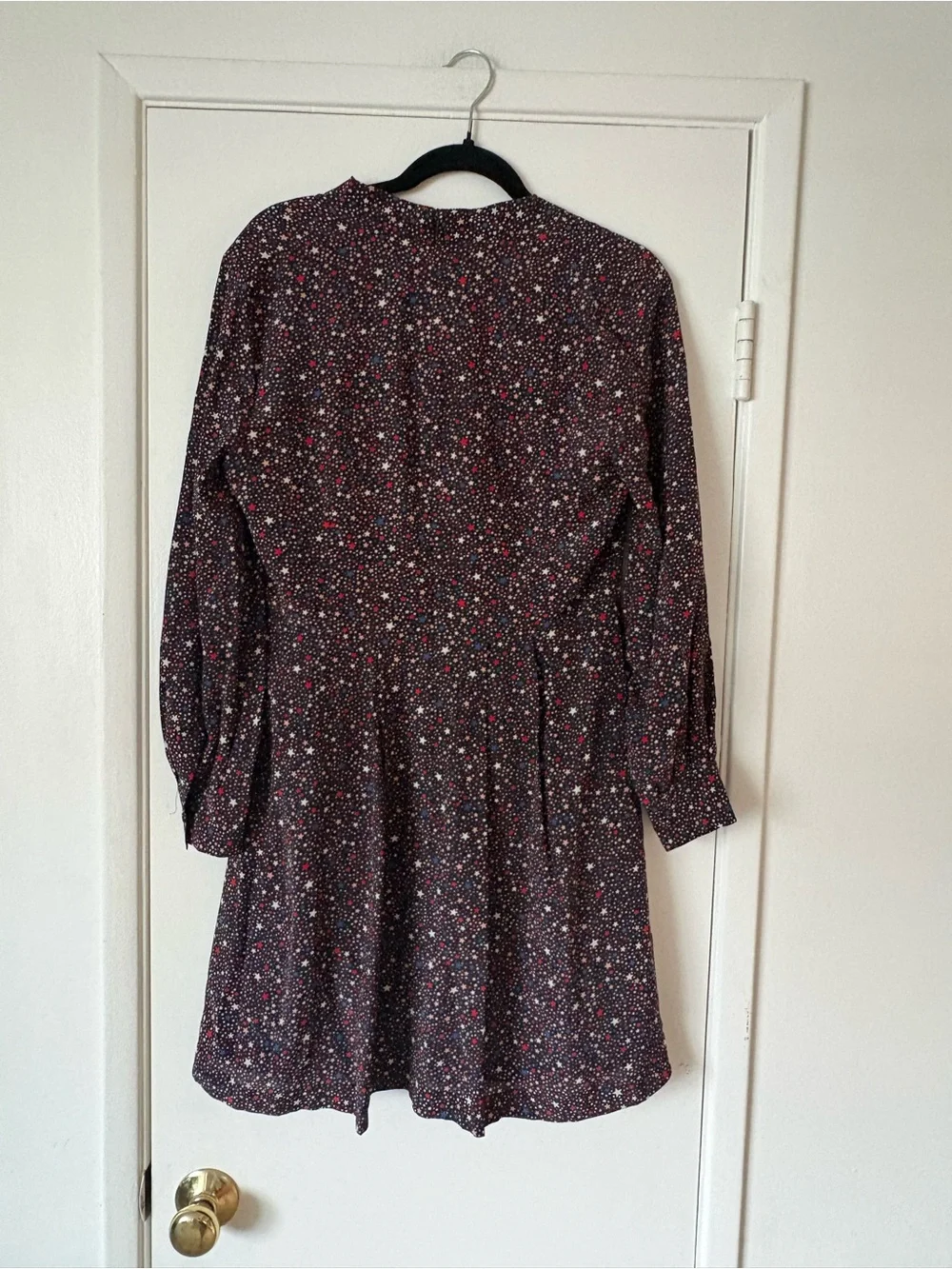 Madewell Balsam 100% Silk Tie-Neck Dress in Starry Night Size 6 - Picture 9 of 12